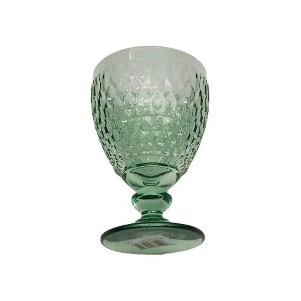 Villeroy & Boch Boston Water Goblet Green Coloured Glass Stemmed NEW